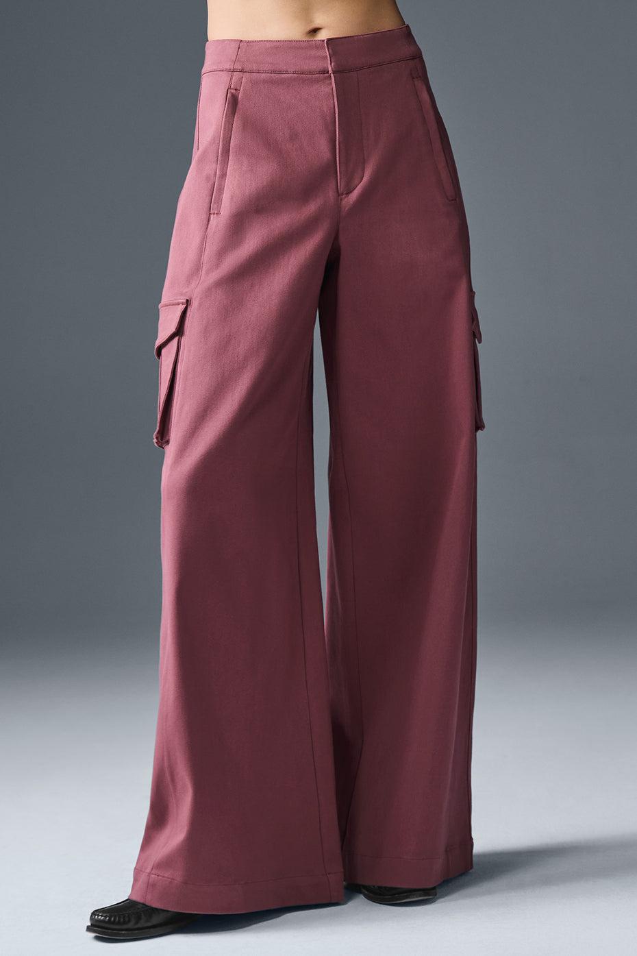 Show Off Cargo Wide Leg Trouser (Long) - Burgundy Truffle - Burgundy Truffle / XXS / Long 33"