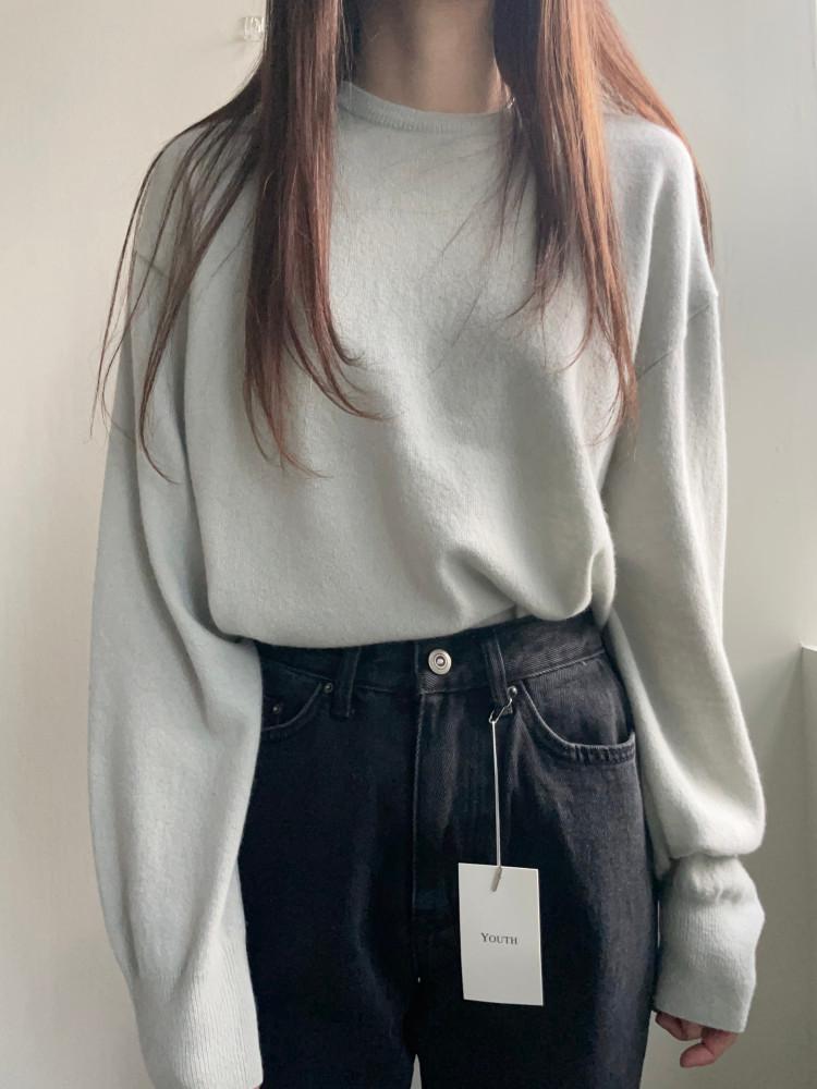 유스 youth 루즈핏 라운드 울 캐시 니트 (4color)