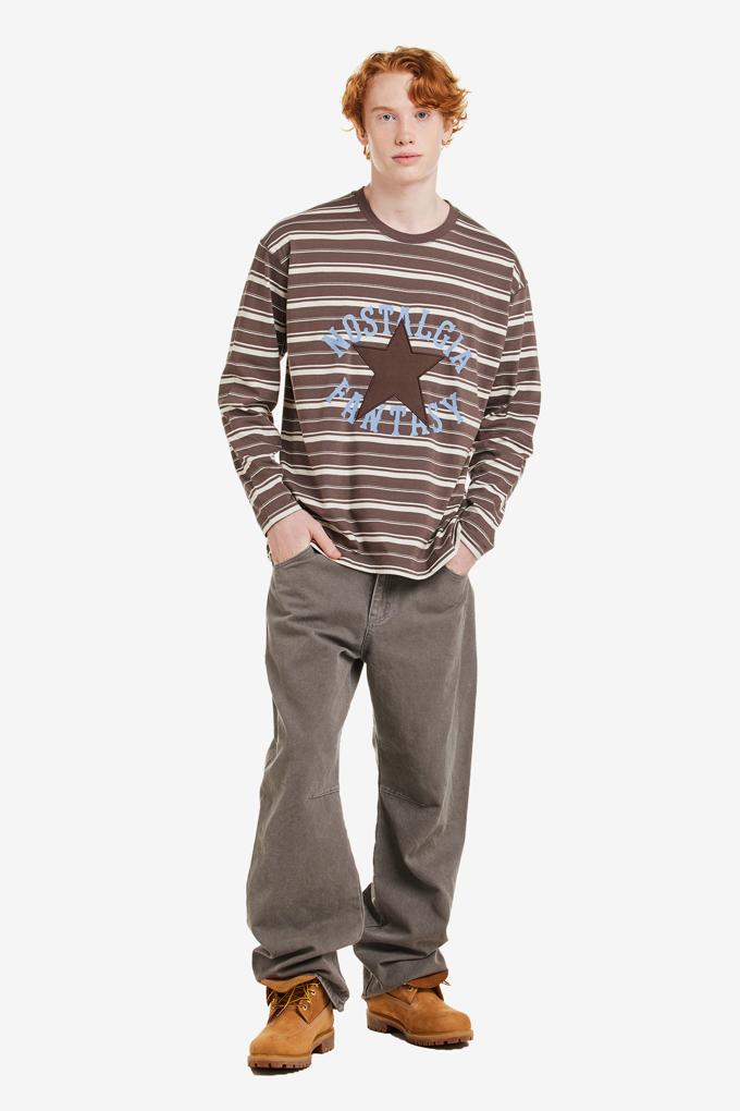 NOSTASY STRIPE STAR L/S TEE