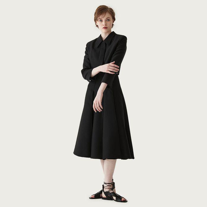 [김하늘님 착용] Pleated Silk-Wool Skirts (Silk Blended)