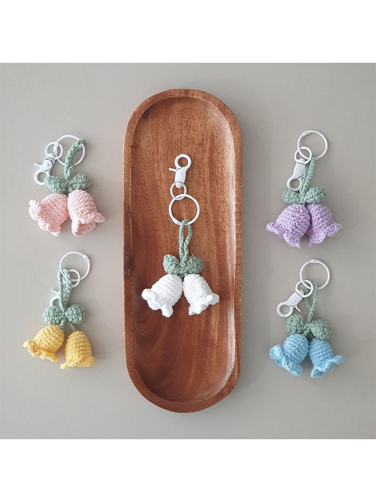 은방울꽃 뜨개 키링 백참