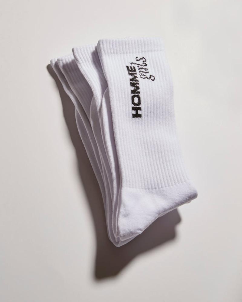 [Hommegirls] Pack of 3 Logo Cotton Socks 옴므걸스 로고 양말 3켤레 번들