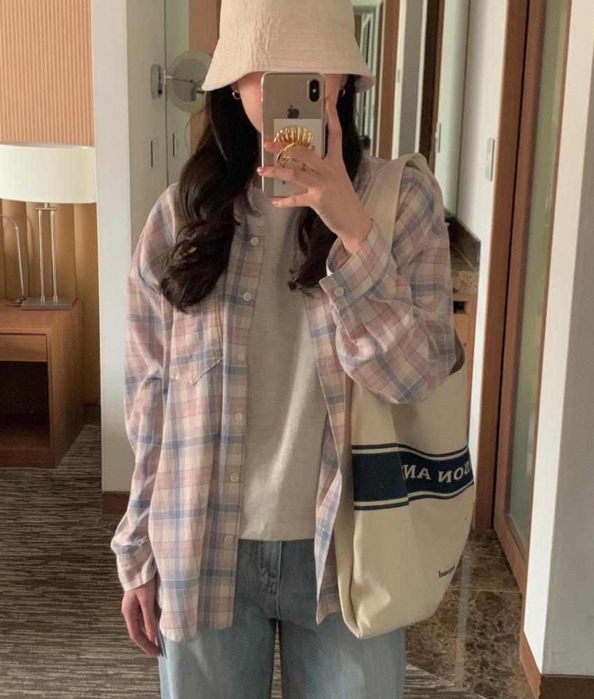 (7일소요)네이드 체크 남방셔츠 2color!
