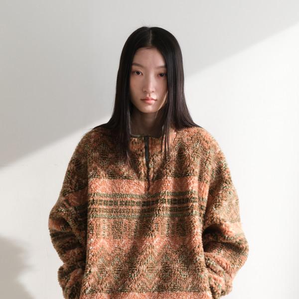 Curly Pattern Anorak (Khaki)