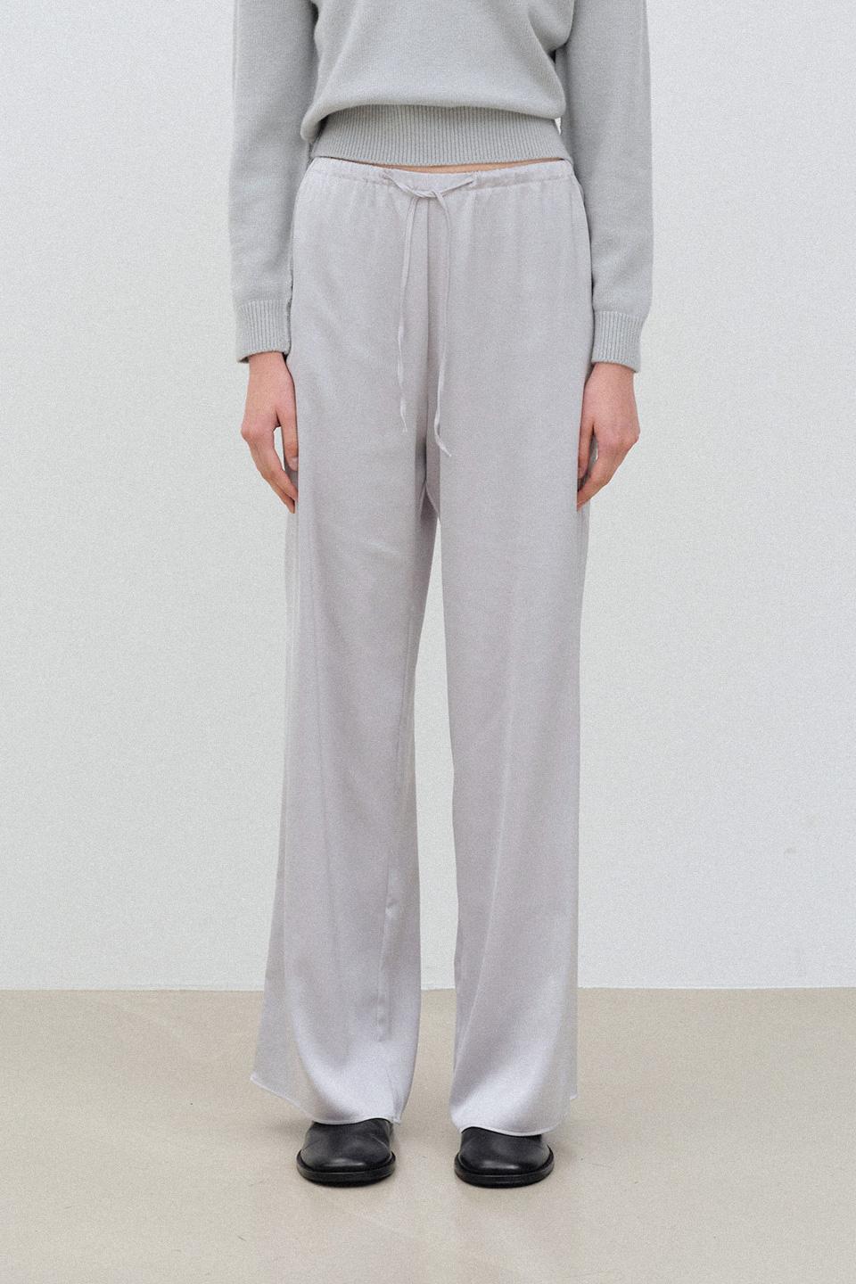 Wide Satin Pants_gray