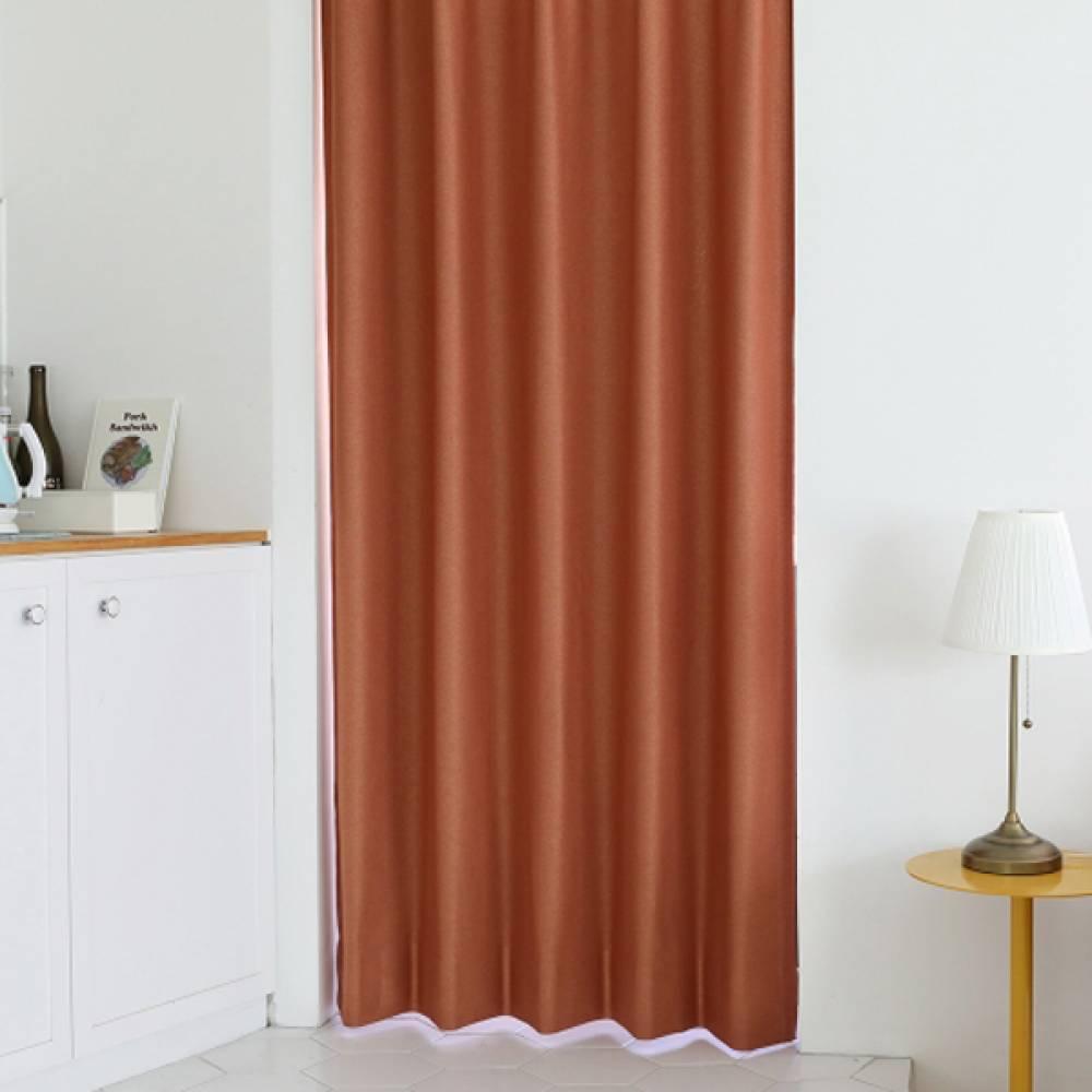 베이직 암막커튼 딥오렌지 140x230cm 1장 민자형