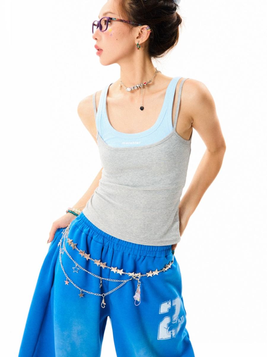 YOUNG STAGE Doing Up Layered Sleeveless (2color)