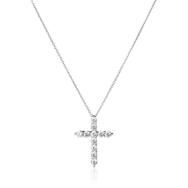 GEMSTONE CROSS NECKLACE / MEDIUM