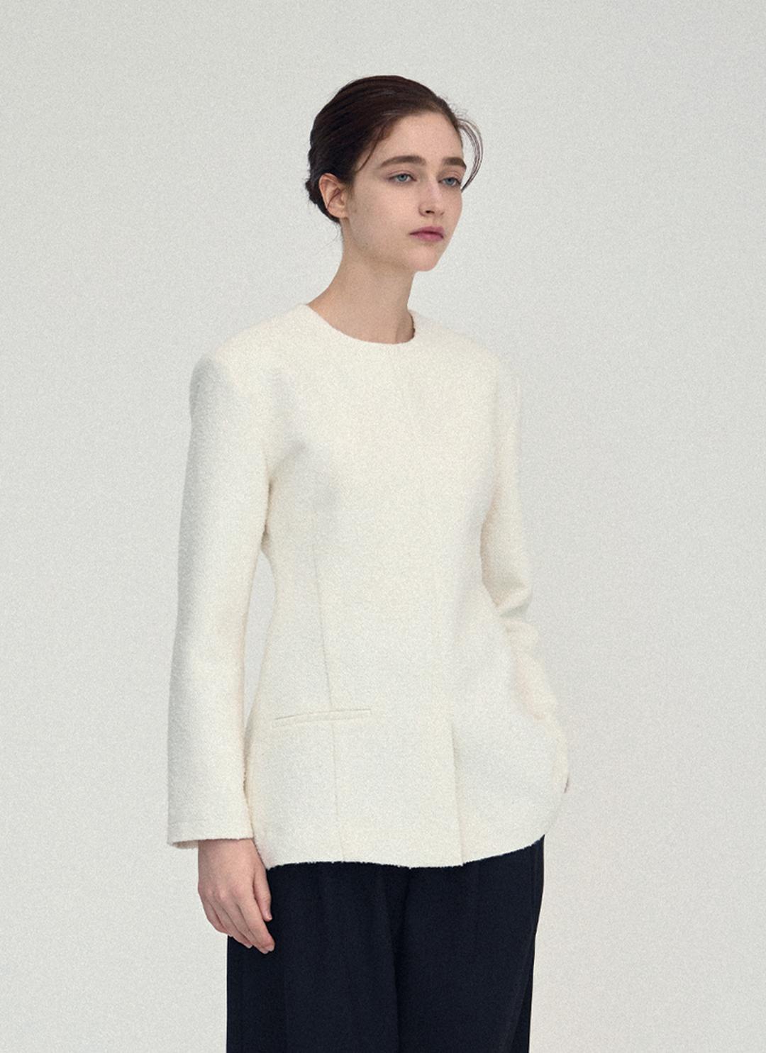 hourglass wool blouse_wh