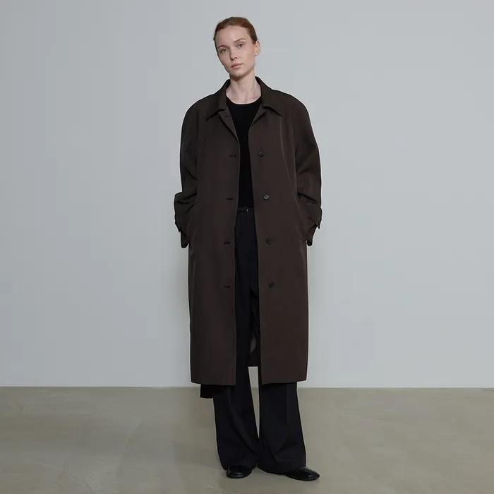 [2nd] Archive balmacaan coat - Dark brown