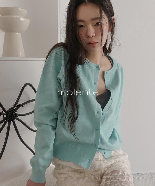 모렌트 [mlt] 에디트 워셔블 스탠다드핏  비스코스 라운드넥 가디건