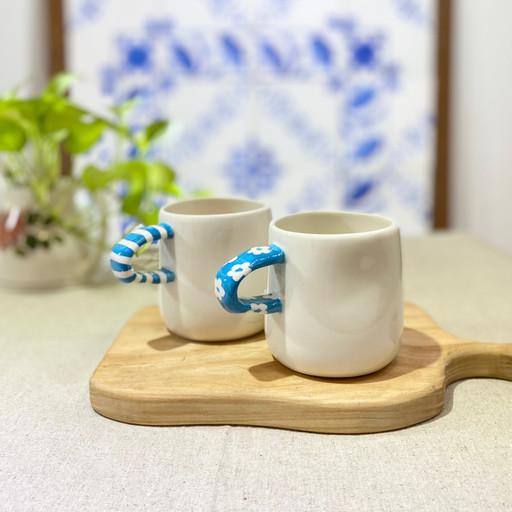 손잡이포인트 머그 스카이블루