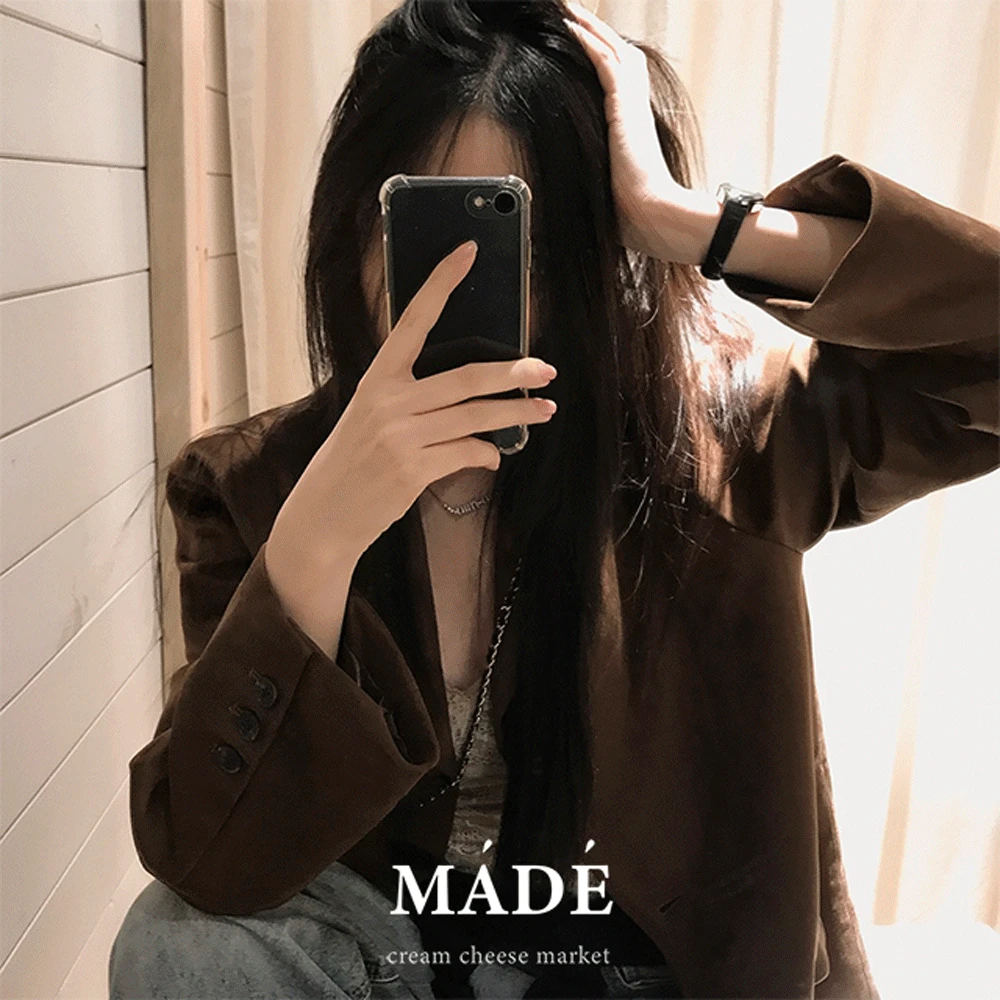 [문의대란/2월특가 ~10%] 자체제작 #크치Made 루틴 스웨이드 하프코트 자켓 - jk