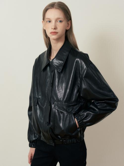 레더숏블루종 블랙AD616