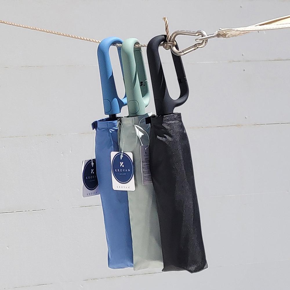 [베이지색상 추가]크로반 튼튼한 3단우산 카라비너 KR27