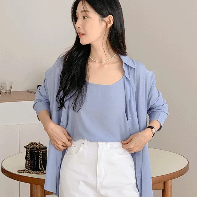 여리 나시 셔츠 세트 - 2 color