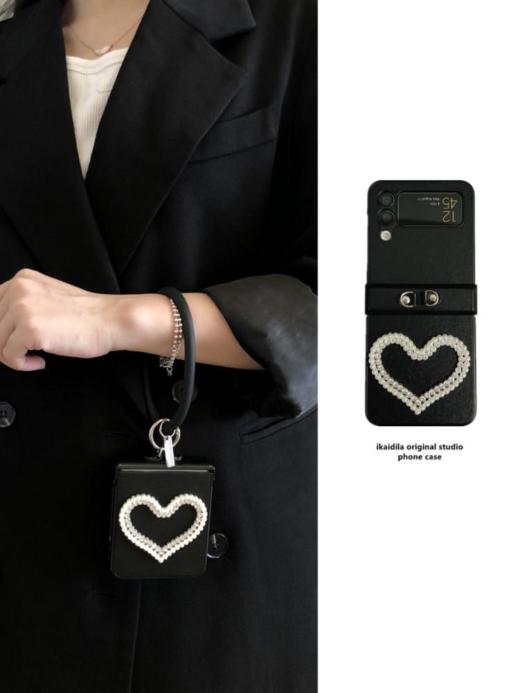 지플립4 블랙케이스 하트장식 제트플립3