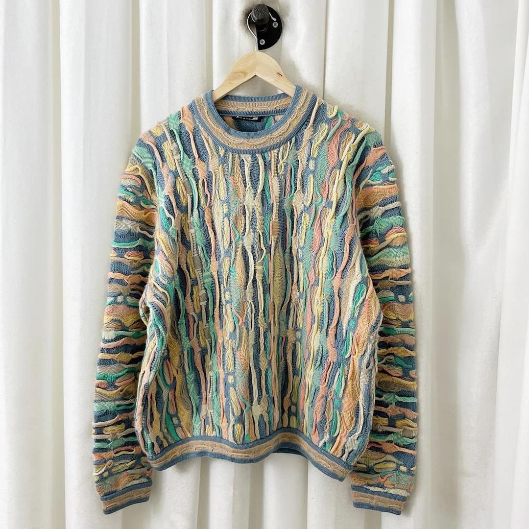 쿠지 멀티컬러 퓨어뉴울 케이블 니트 | 후루츠패밀리