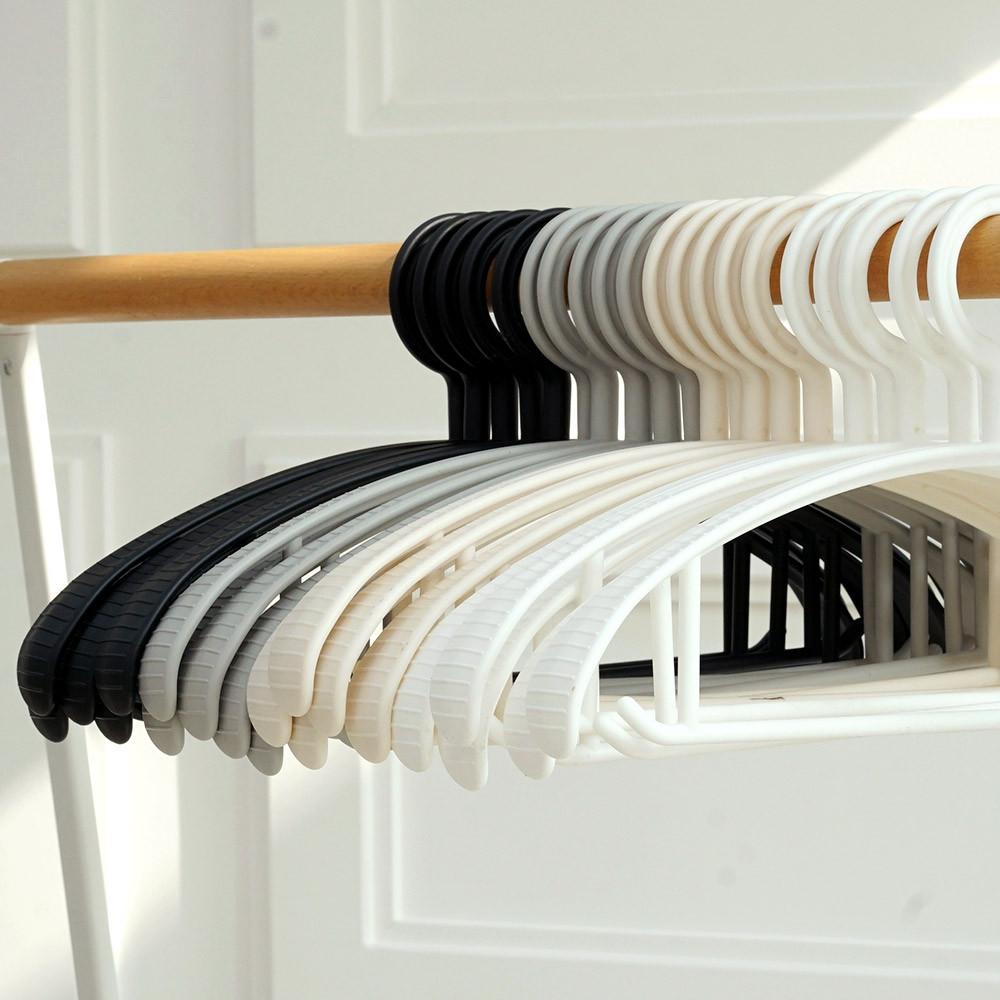 [국내생산] 럭스 와이드 어깨뿔방지 논슬립 옷걸이 10개 니트 코트 스웨터 옷걸이 넓은 날개살 튼튼한 행거 : 보노하우스