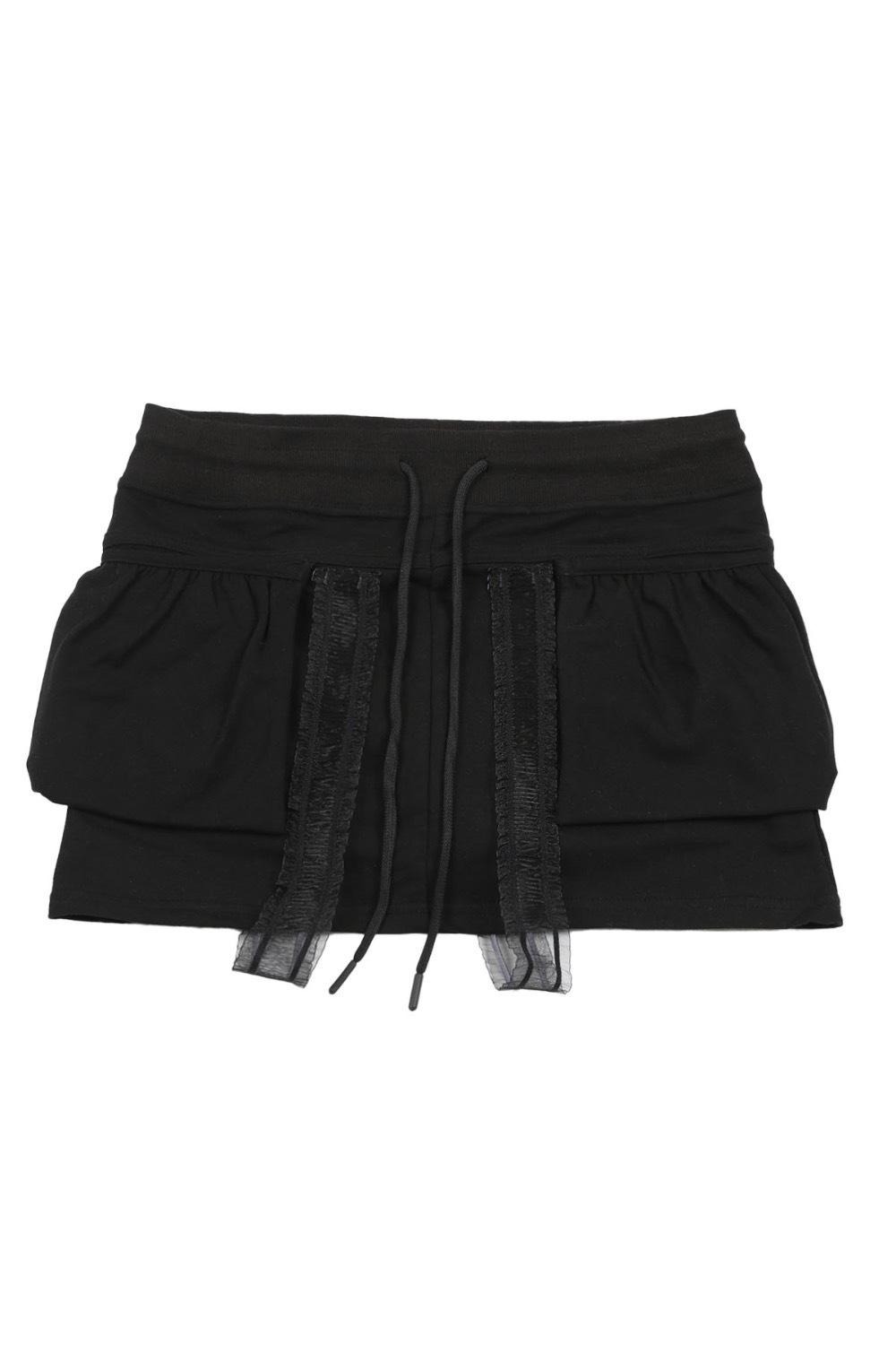 SWEAT BALLOON SKIRT BLACK