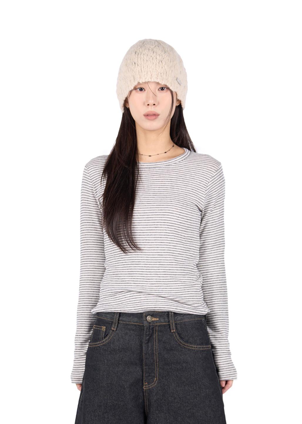 릿킴 WINTER STRIPE LAYERED LONG SLEEVE