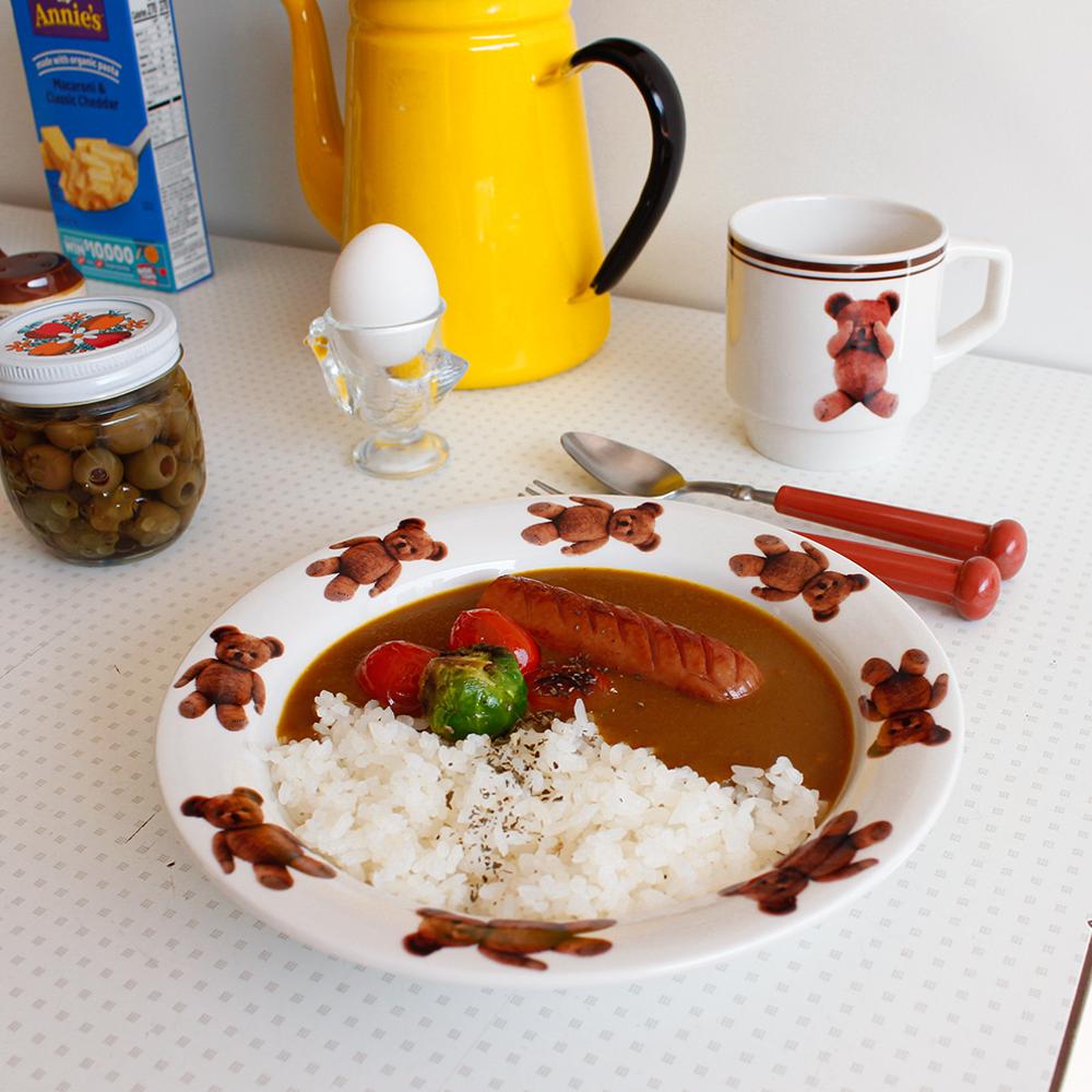 1537 빈티지 곰돌이 샐러드 플레이팅 허그 베어 파스타 볼 (2종)