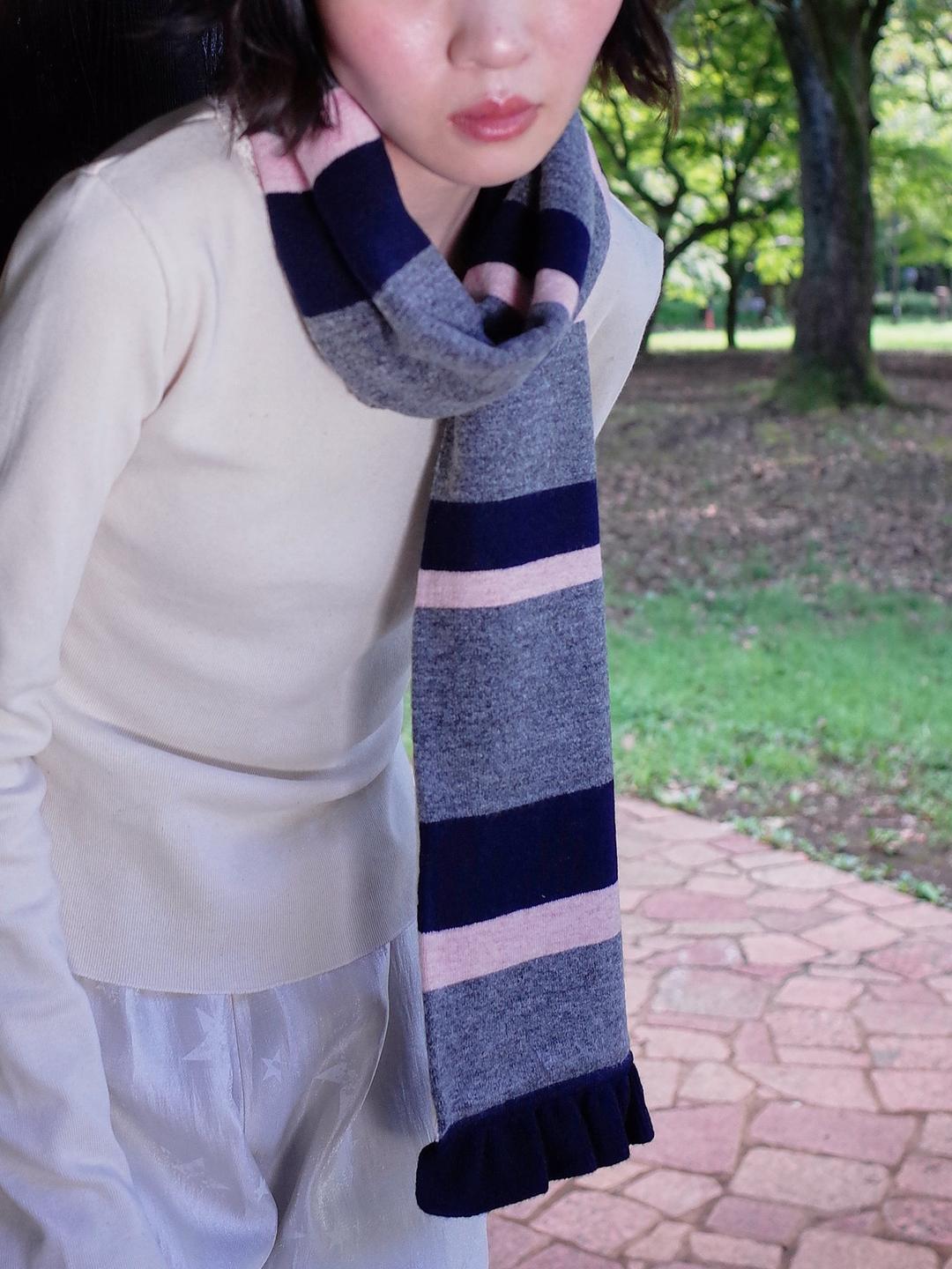 Jacquard Scarf gray【Delivery in December 2024】