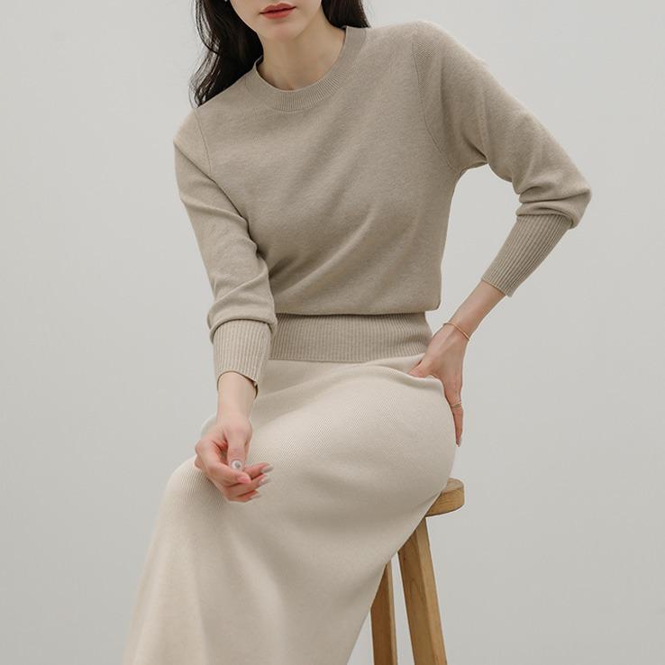 에이미라운드넥니트