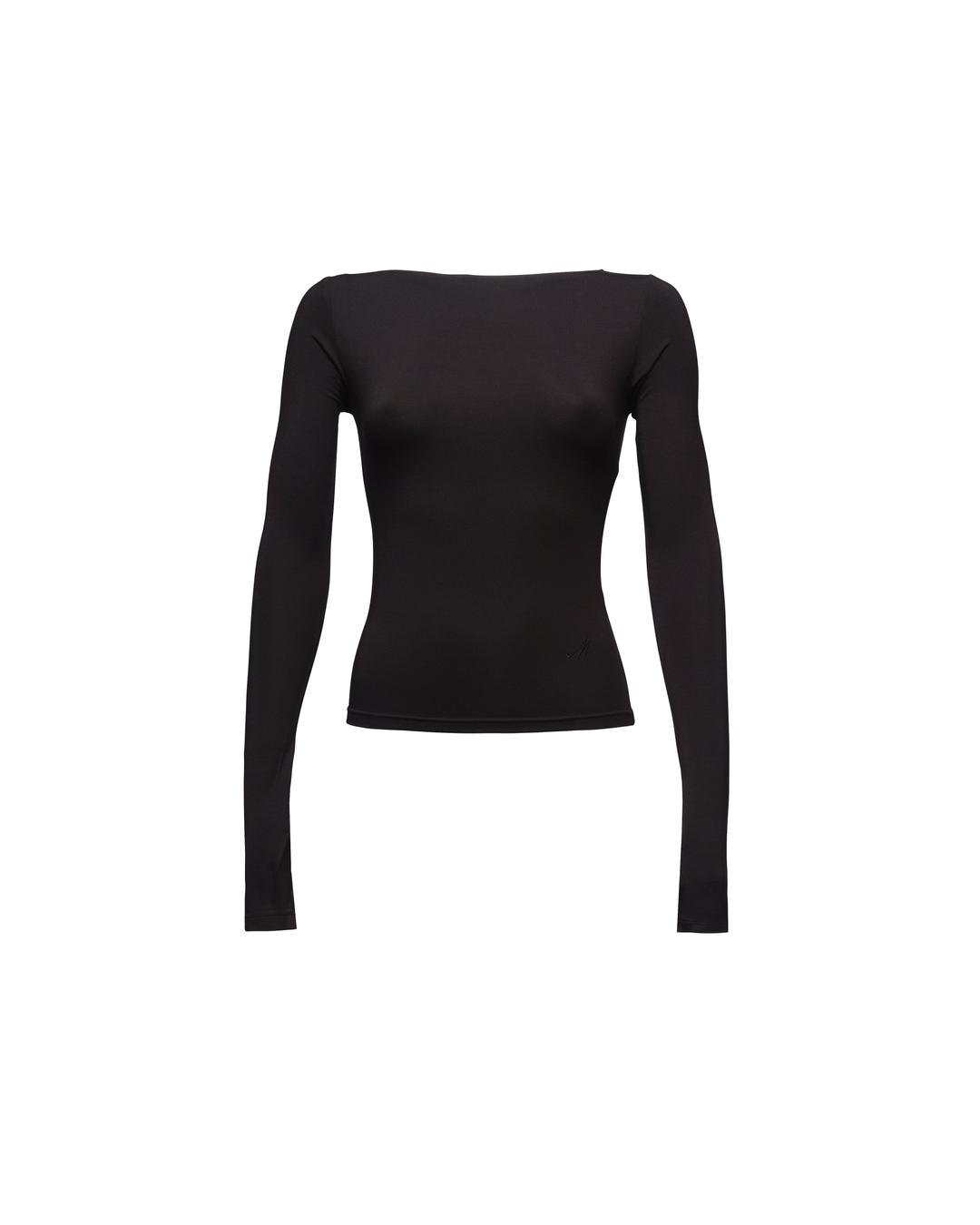 Boat Neck Long Sleeve (Black)