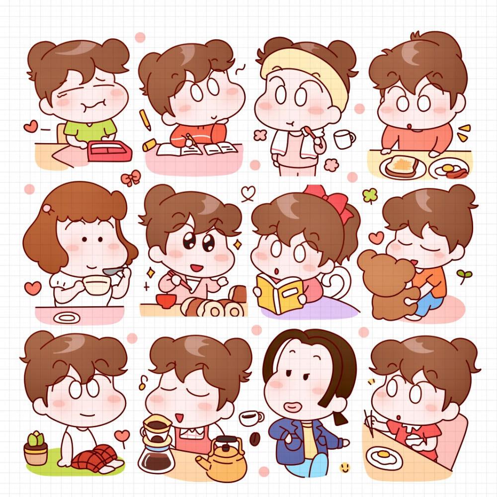 아따맘마 아리와 친구들 인스 캐릭터스티커