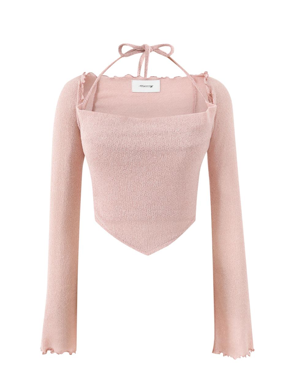 아이유 착용 Scarf bolero set (pink)