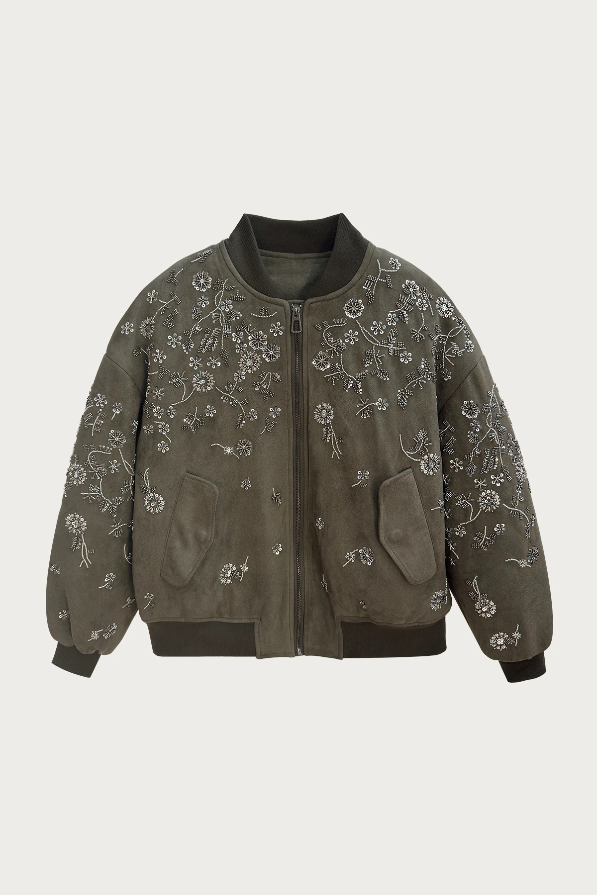 MADE by 라모다 / 스웨이드 미우 비딩 점퍼