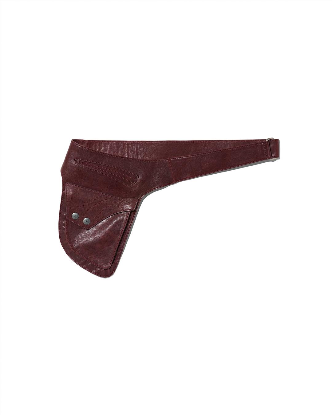 LAMBSKIN BODY POUCH_BURGUNDY