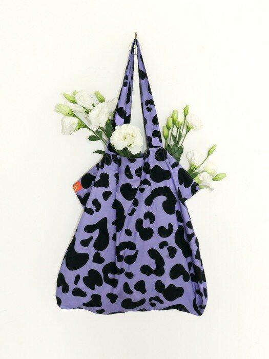 city violet eco bag - L 레오파드 에코백