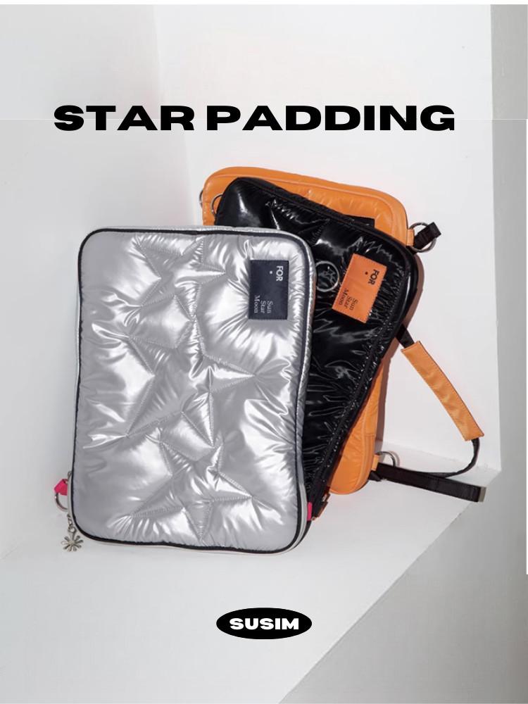 수심 Star Padding Bag(3 color) 스타 실버 노트북 가방 백팩 패딩 맥북 손잡이