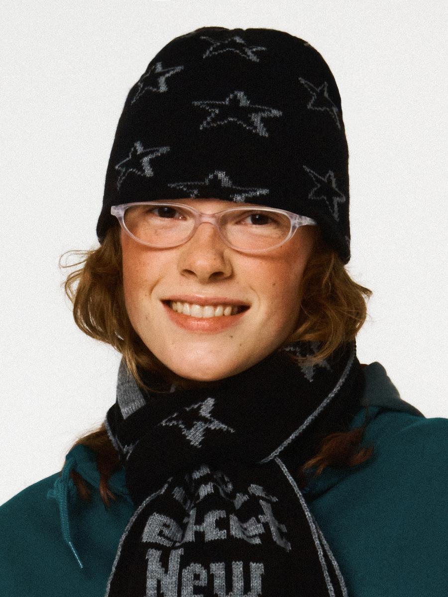 Shooting Star Beanie Black