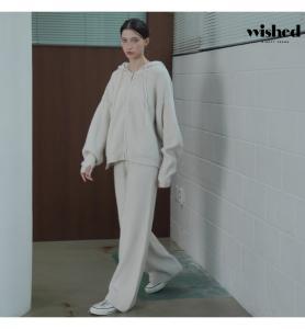 [시즌오프] 심플 베이직 후드넥 니트 밴딩 팬츠 셋업 (WIBDOP001)