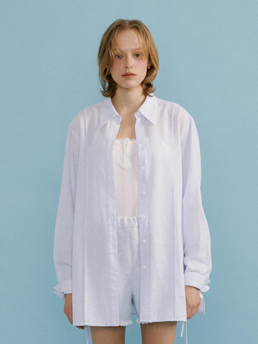 Casual Pintuck Shirt (Blue-stripe) 03/15 출고