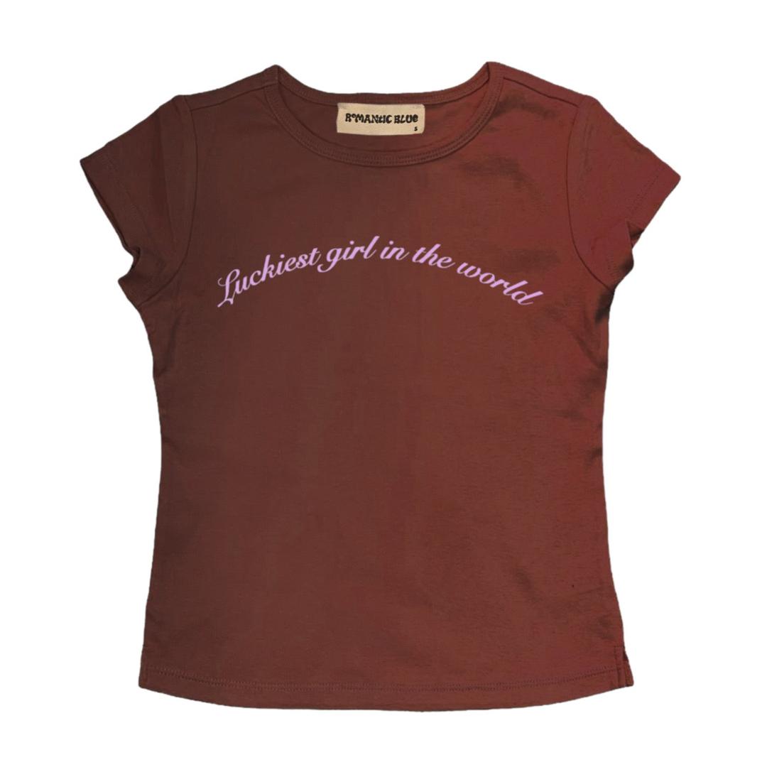 Luckiest Girl Cap Sleeve - Small / Brown