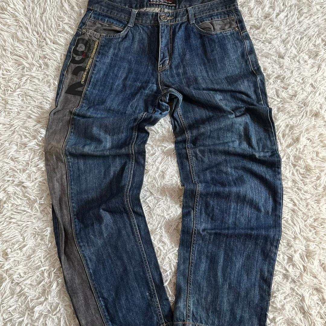 Fubu 푸부 올드스쿨 디테일 와이드 데님 팬츠 | 후루츠패밀리