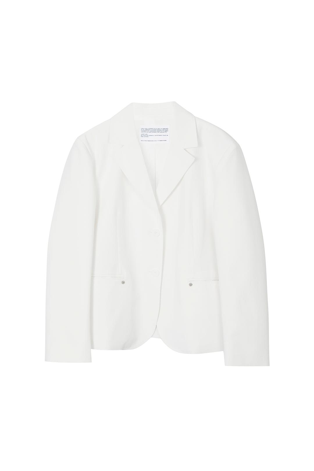CUSTOM RIVET BLAZER IN WHITE