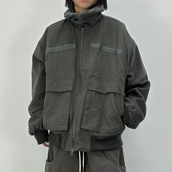 워크 면 무스탕 자켓