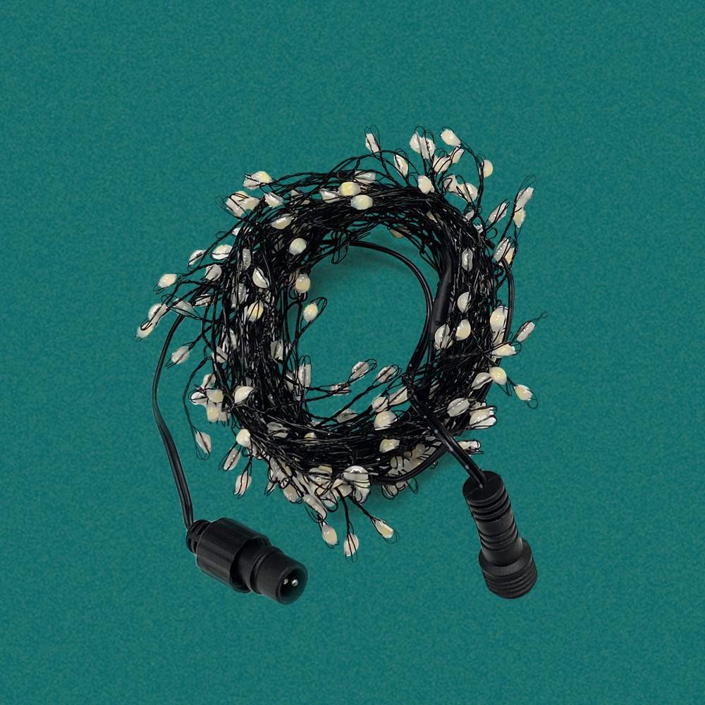 크리스마스트리 지네 전구 200구 LED 웜톤 조명 어댑터 연결 플레이조이