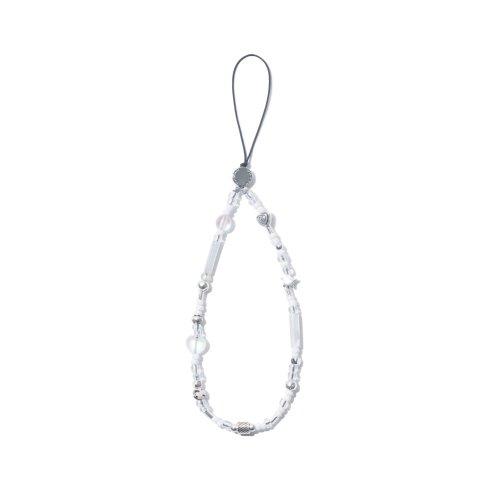 화이트 트윙클 폰스트랩 키링