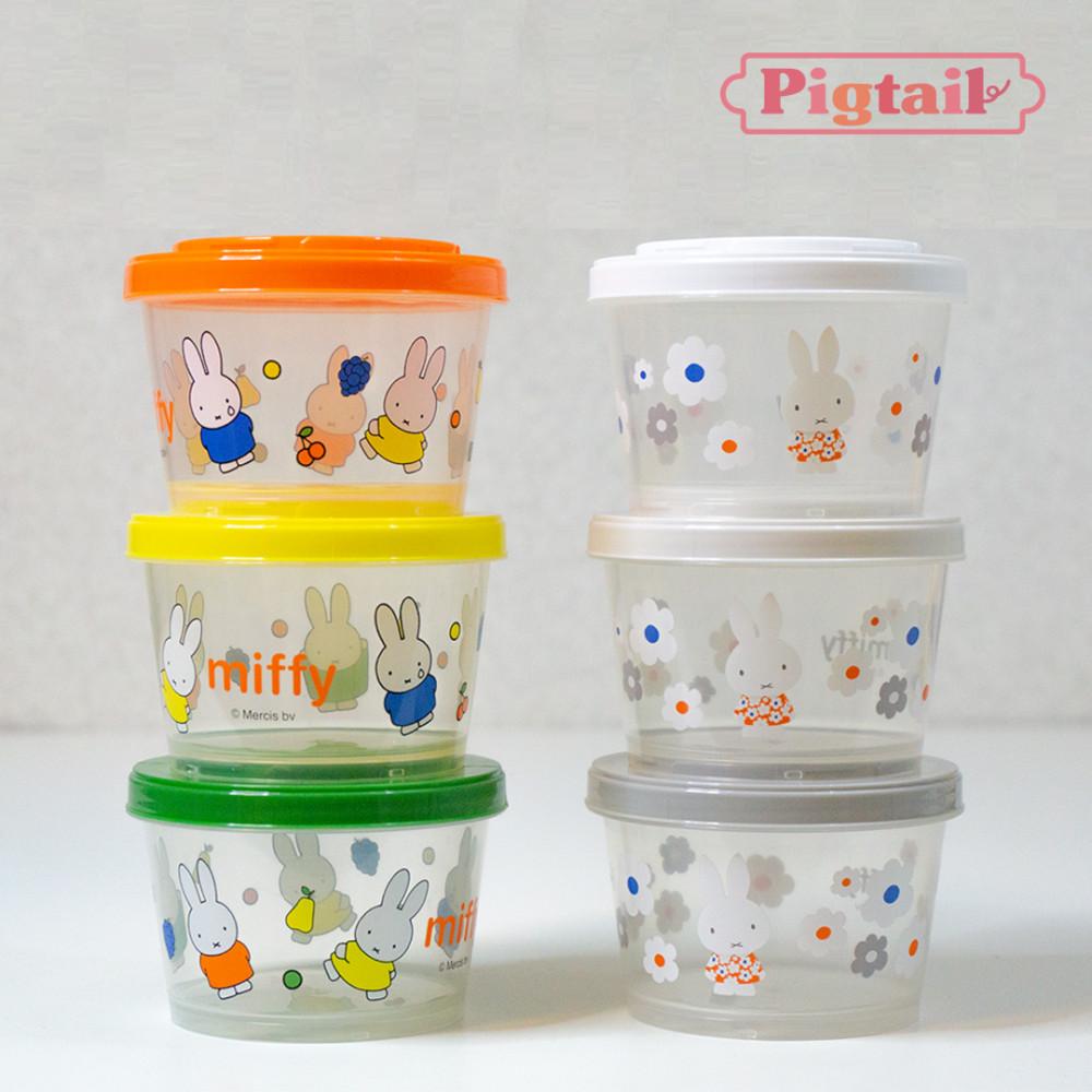 미피 도시락통 3단 유아 분유통 초등 소풍 어린이집 간식통 아기 아이 샐러드 일본 캐릭터