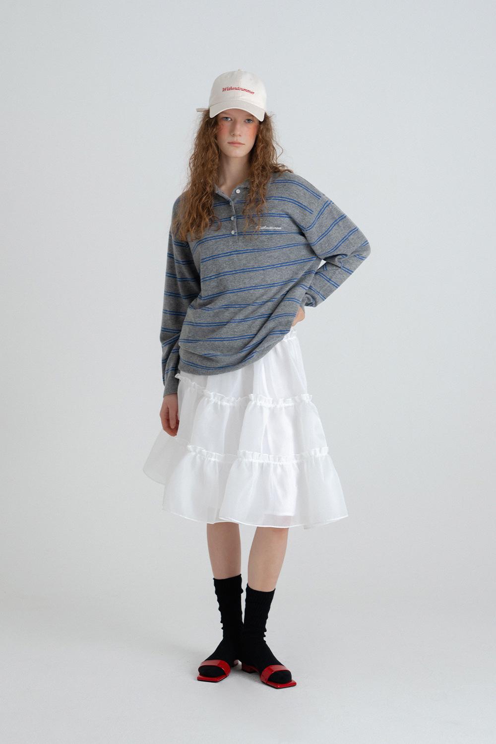Rosha organza skirt_white