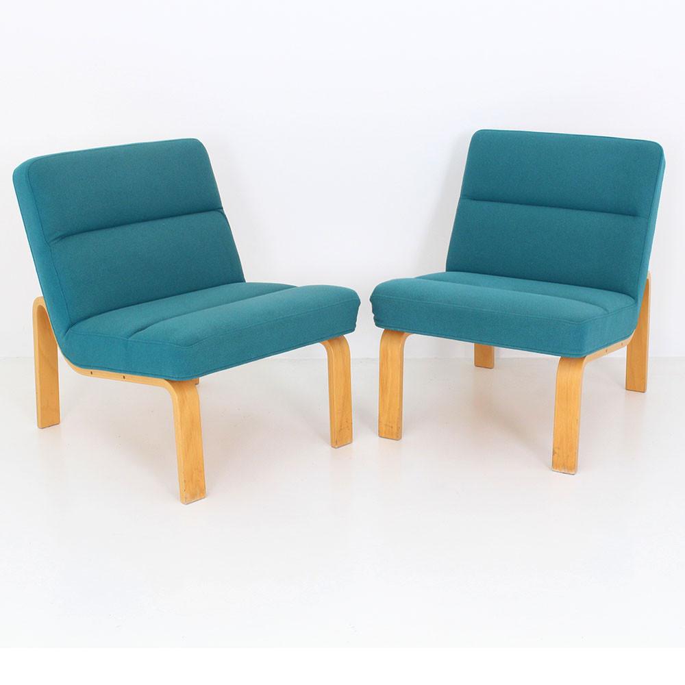 [중고] 덴마크 빈티지가구 매그너스올레센 빈티지 라운지 체어 Blue-Green