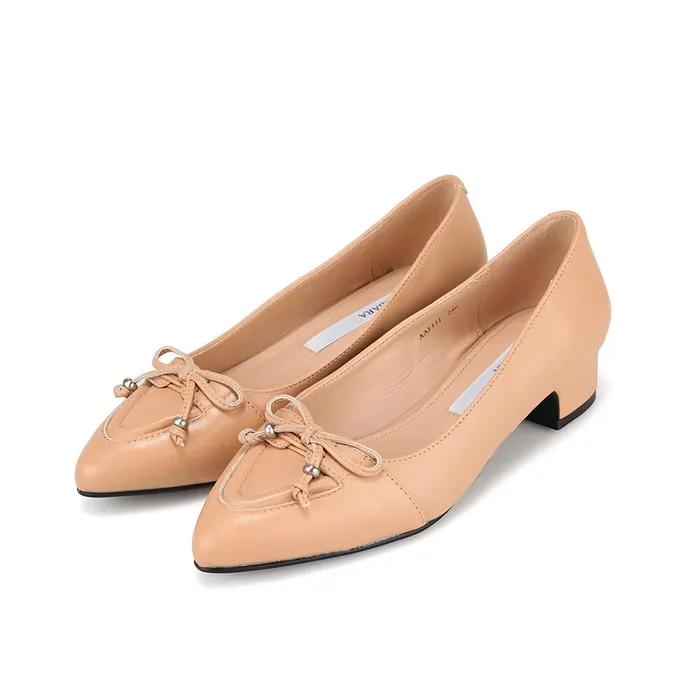 바바라 양가죽 스틸레토 리본장식 여성플랫 3cm_AAI131BE