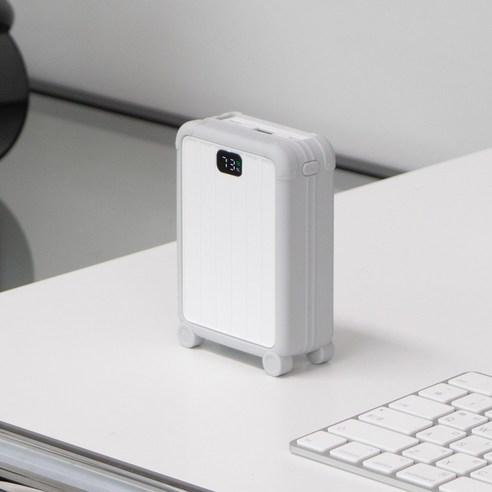 그립뱅크 22.5W 잔량표시 기내반입 고속충전 대용량 보조배터리 20000mAh GB-PB20K, 화이트, 미드나이트, 실버+미니멀
