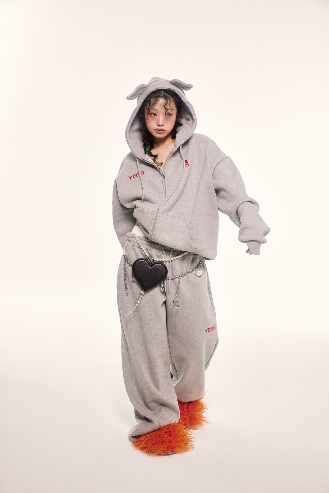 Wing hoodie SET - gray